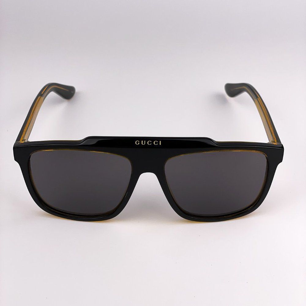 GUCCI GG1039S 001 Sunglasses Aviator Black Yellow Men - Picture 7 of 13
